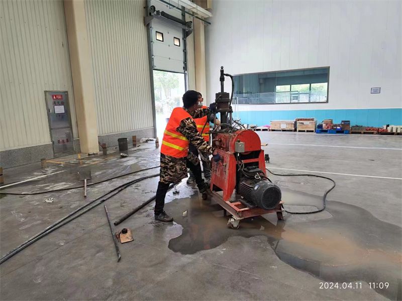 宿城厂房地面下沉塌陷注浆加固施工